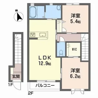 プロスペリテ横河【202号室】の間取り