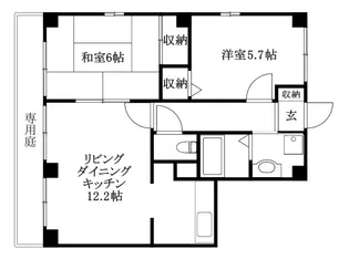 フォブールM2【102号室】の間取り