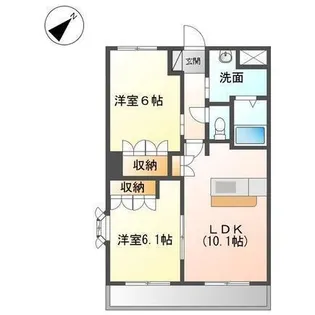 オレンジクレスト【205号室】の間取り