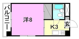 第2パールハイツ【206号室】の間取り