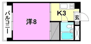 第2パールハイツ【405号室】の間取り