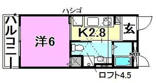 BLUE CASA【103号室】の間取り