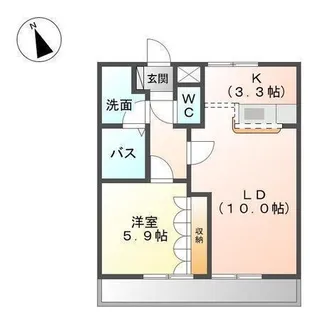 プランドール カネキC棟【203号室】の間取り