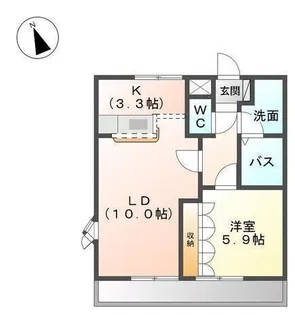 プランドール カネキC棟【207号室】の間取り