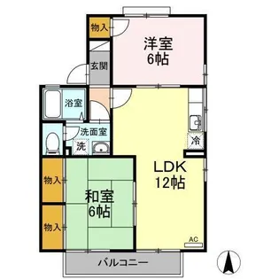 セジュール一色【B201号室】の間取り