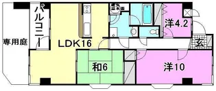 グラシアス道後【101号室】の間取り