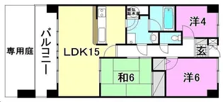 グラシアス道後【106号室】の間取り
