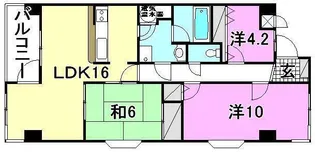 グラシアス道後【201号室】の間取り