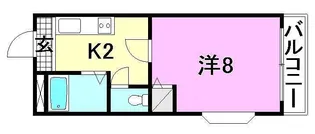 リージェント高尾田【103号室】の間取り