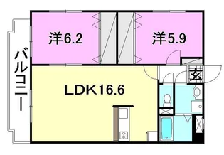 リーフライツ【202号室】の間取り