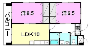 M3マンション【501号室】の間取り
