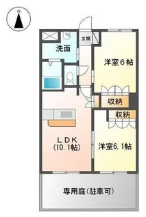 プラムガーデンMARY【103号室】の間取り