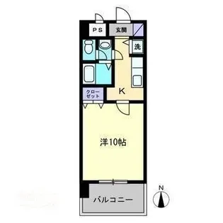 1Kの間取り画像