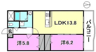 ブライム ボォウ レジデンスC【103号室】の間取り