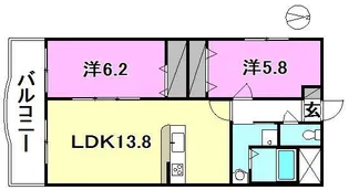 ブライム ボォウ レジデンスC【302号室】の間取り