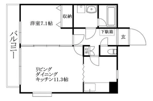 サンシャイン三洋NO 2【102号室】の間取り
