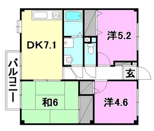 フォブール一色2【103号室】の間取り