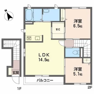 シャルム【201号室】の間取り