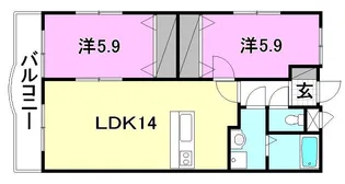 ブライムアヴェニール【205号室】の間取り