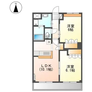 サンライズ・M【202号室】の間取り