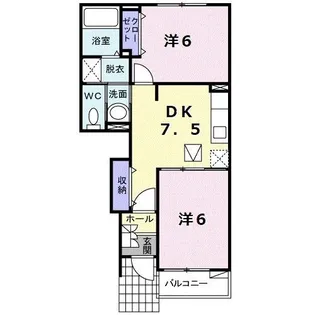 カーサ セレノN【103号室】の間取り