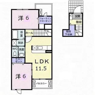 カーサ ソーレ A棟【202号室】の間取り