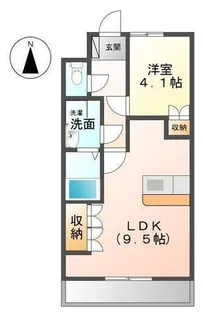 BAYSIDEエスポワール【201号室】の間取り