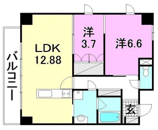 グレースコート雄郡【302号室】の間取り