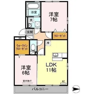 Y サイレント ヴィラージュ【201号室】の間取り