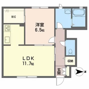 コンフォート A棟【105号室】の間取り
