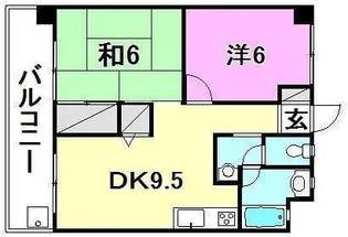ニシオカハイツ【306号室】の間取り