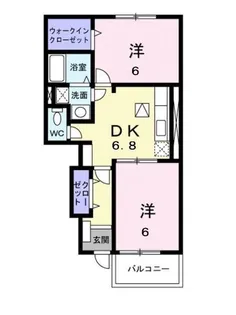 ボヌールプラス A棟【102号室】の間取り