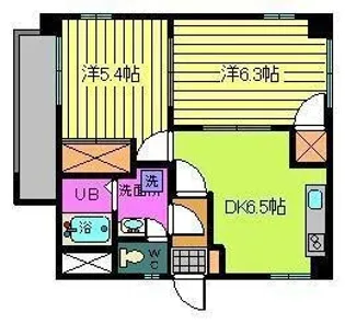 第98杉フラット【202号室】の間取り
