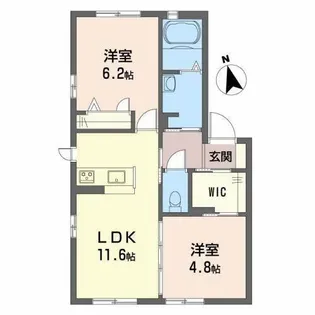 トロフィーティアラ【102号室】の間取り