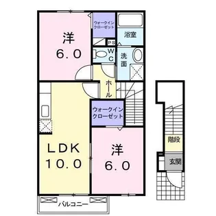 アプローズ N【202号室】の間取り