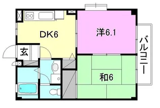 フォブールフライブルク【201号室】の間取り