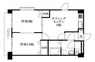 ラ ヴィータ小坂【301号室】の間取り