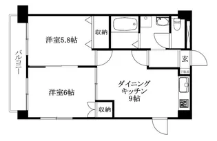 ラ・ヴィータ小坂【402号室】の間取り
