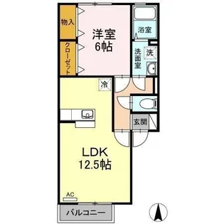グランステージ【203号室】の間取り