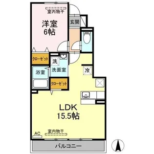 エステートB【102号室】の間取り