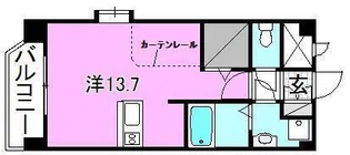 グランド ステージ樽味【205号室】の間取り