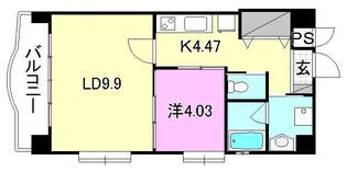 ONE【201号室】の間取り
