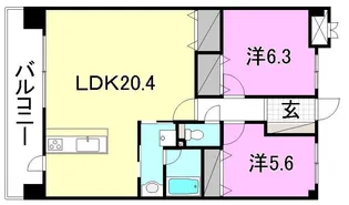 ヴィラN【202号室】の間取り