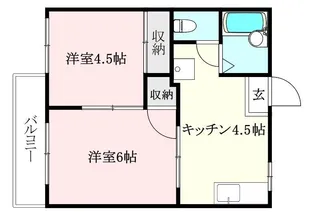 メゾンド田代 A棟【101号室】の間取り