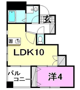 ライフコート湊町【601号室】の間取り