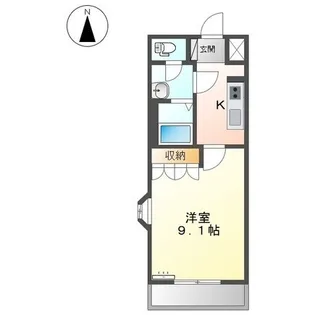 シェルル南方【106号室】の間取り