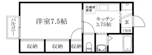 ハイブリッジA棟【202号室】の間取り