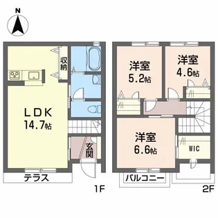 ファビュラスーU【B102号室】の間取り