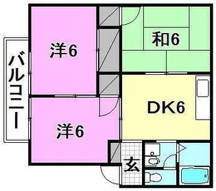 ジュネス大嶋【202号室】の間取り