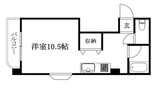 サンシャイン三洋【403号室】の間取り